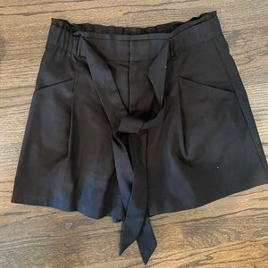 Zara black dressy shorts with tie